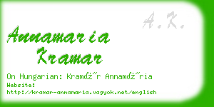 annamaria kramar business card